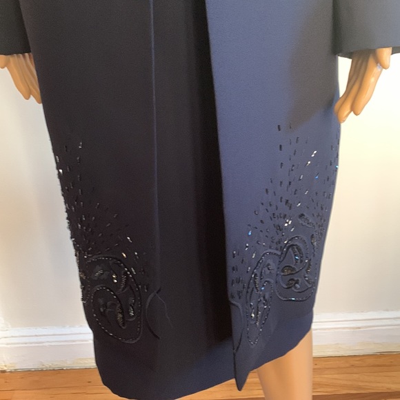 LESLIE FAY 2 PC Skirt& Coat Length Blazer - Picture 3 of 9